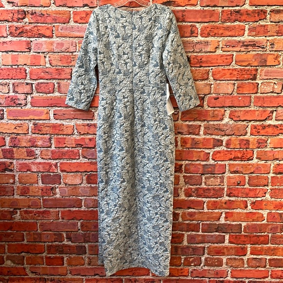 JS Collections Remi Sweetheart Column Gown in Slate Blue - Picture 16 of 17